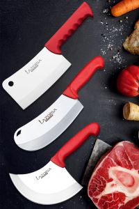 Lazbisa Çelik Silver Profosyonel 10 Parça Mutfak Bıçak Seti Et Ekmek Sebze Meyve Soğan Börek Bıçağı